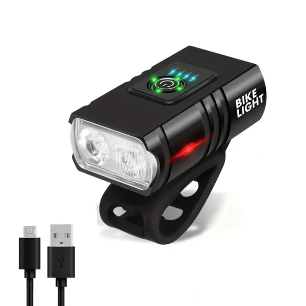 USB Rechargeable LED Bicycle Light With Power Display - Image 4