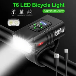USB Rechargeable LED Bicycle Light With Power Display