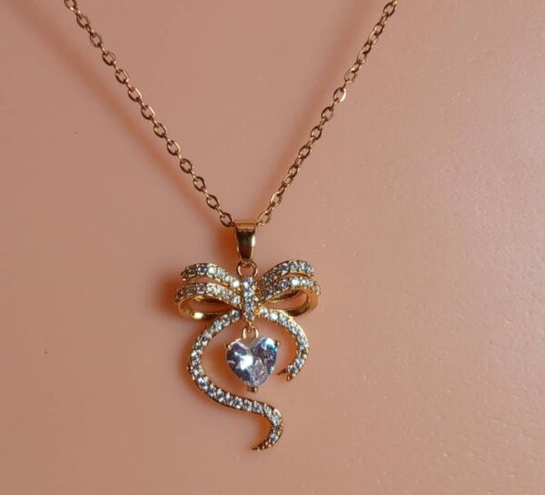 FREE GIFT - Ribboned Romance Pendant Necklace - Image 2