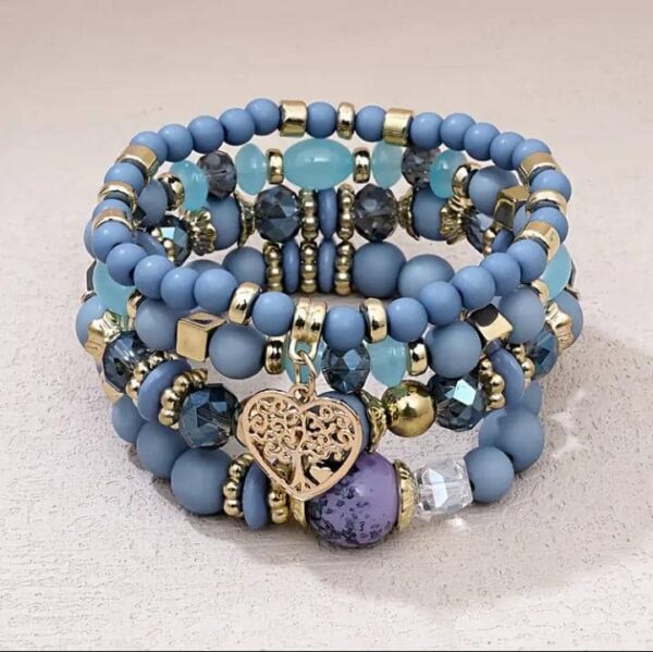 Dreamy Bracelet Stack – Heart Tree Charm Edition - Image 13