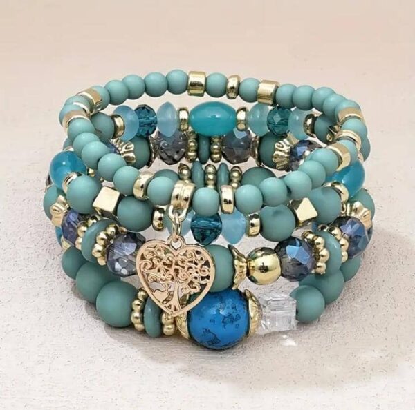 Dreamy Bracelet Stack – Heart Tree Charm Edition - Image 12