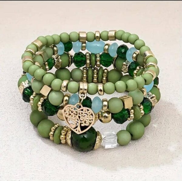 Dreamy Bracelet Stack – Heart Tree Charm Edition - Image 9