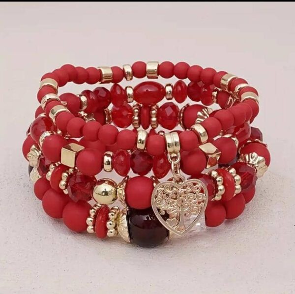 Dreamy Bracelet Stack – Heart Tree Charm Edition - Image 5