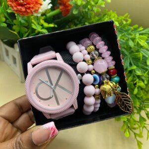 Blush Dream Watch & Bracelet Set - Rose Pink Edition