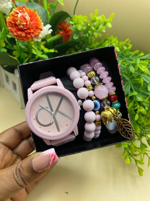 Blush Dream Watch & Bracelet Set - Rose Pink Edition