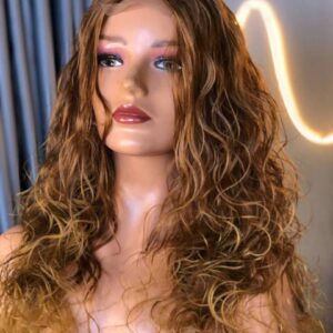Honey Brown Wet Wave Lace Wig