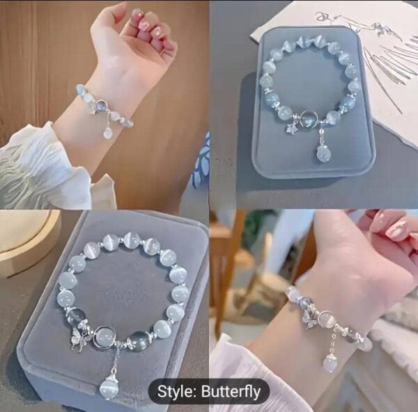 Celestial Butterfly Charm Bracelet – Moonstone Glow Edition - Image 2