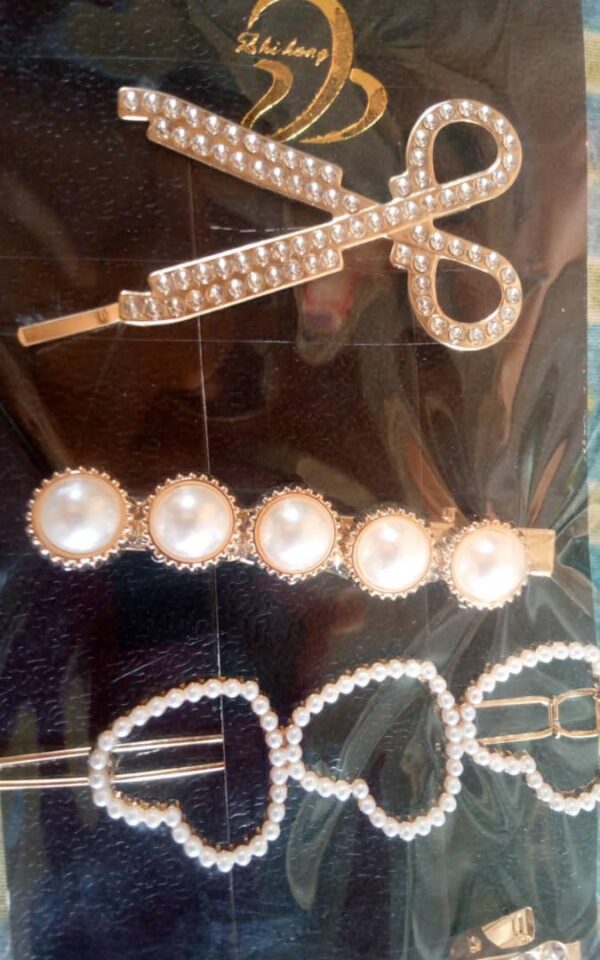 FREE GIFT – Classic Pearl & Crystal Hair Clip Collection - Image 2