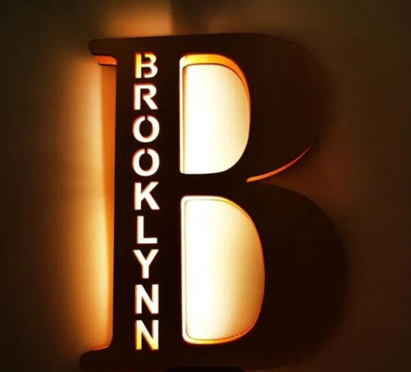 Personalized LED Letter Wall Lamp - Image 3