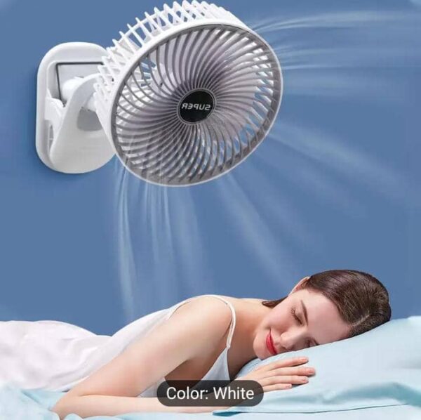 BreezeMate Clip-On Desk Fan – USB Rechargeable, Quiet & Portable - Image 2