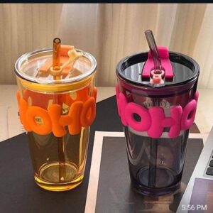 HOHO Double-Wall Tumbler Cup with Straw